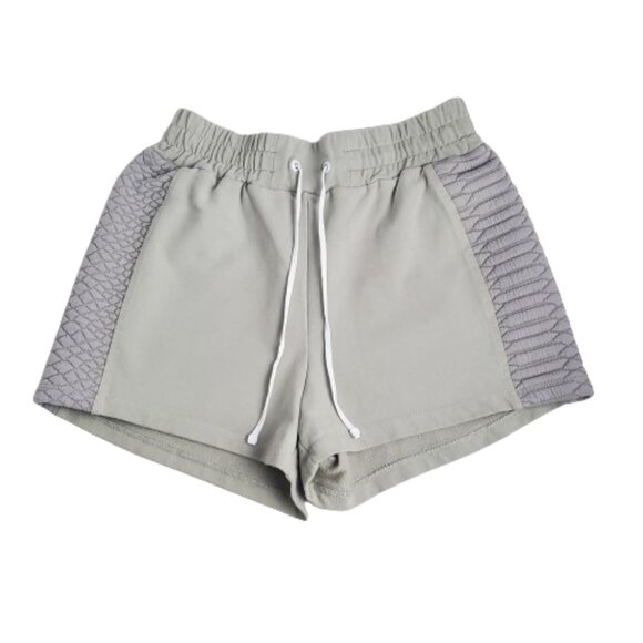 Blanc Noir Embossed Croco Design Knit Shorts.XS